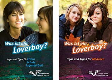 Zwei Info-Flyer für Mädchen, Eltern, Schule und Jugendarbeit